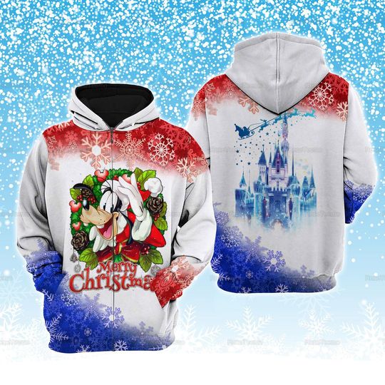 Discover Goofy Hoodie, Merry Christmas Goofy Zip Hoodie, Goofy Shirt, Goofy Dog Hoodie, Funny Goofy Hoodie, Disney Lovers Gift, Christmas Gift