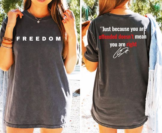 Charlie Kirk Freedom 2 Sides T-Shirt, Comfort Colors Charlie Kirk Shirt, Charlie Kirk Sweatshirt, Justice For Charlie Kirk Tee, Charlie tee