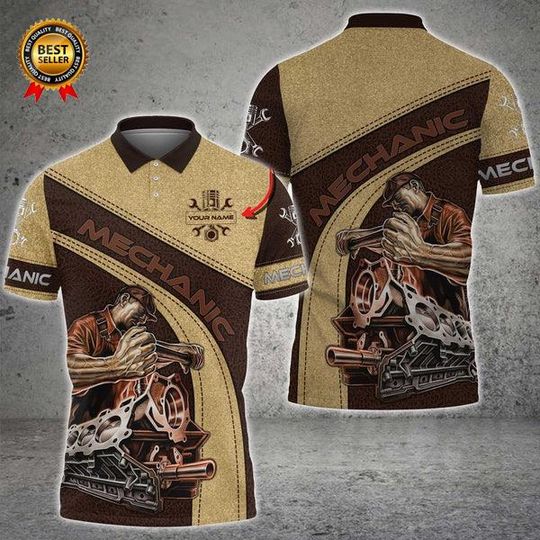 Discover Custom Mechanic Polo Shirt - Personalized Engine Repair Design for Mechanics