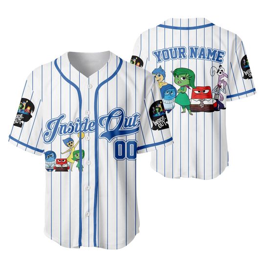 Pixar Inside Out Jersey Shirt, Disney Inside Out Baseball Jersey, Inside Out Movie Cosplay, Disney Trip Shirt, Disney World Shirt