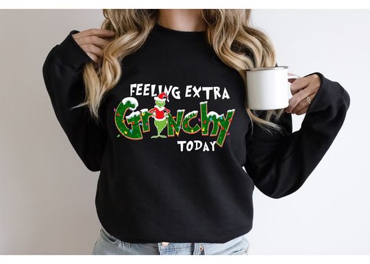 Discover Funny Character Christmas Sweatshirt - Feeling Extra Grin Today