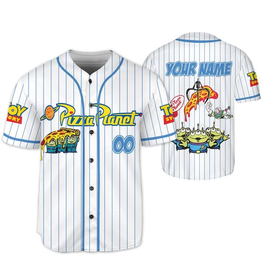 Pixar Toy Story Pizza Planet Jersey Shirt, Toy Story Baseball Jersey, Pizza Planet Cosplay, Disney Trip Shirt, Disney World Shirt