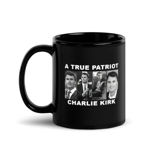 Discover Charlie Kirk Mug, Pray for Charlie Kirk Mug, Justice for Charlie Black Mug