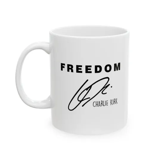 Discover Charlie Kirk Freedom Mug Ceramic Mug 11oz, 15oz Cup