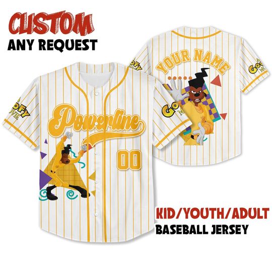 Discover Custom A Goofy Movie Collection Baseball Jersey, Retro 90s Goofy Max Goof Roxanne Kids Youth Adult Baseball Team, Gifts For Disney Fan