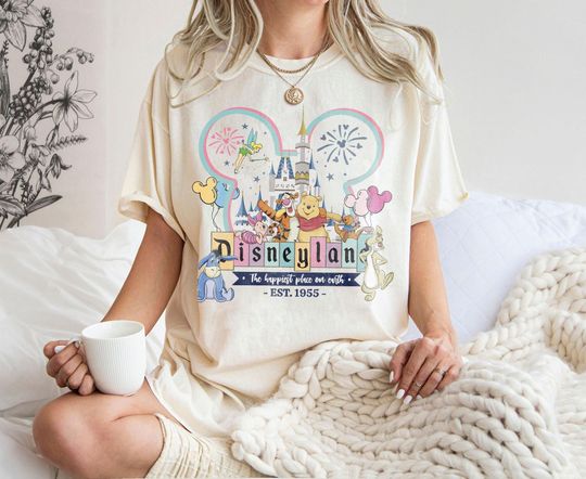 Comfort Colors Disneyland Est 1955 Shirt, Pooh and Friends Shirt, The Happiest Place On The Earth Shirt, Disneyland Family Shirts