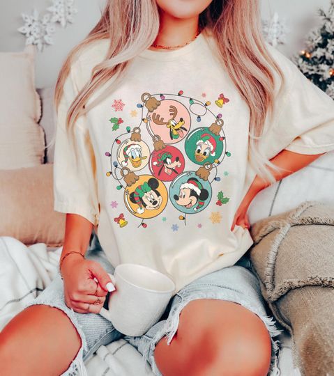 Discover Retro Mickey & Friends Christmas Shirt, Mickey's Very Merry Shirt, Christmas Party 2024, Disney Christmas Shirt, Disney Family Shirt