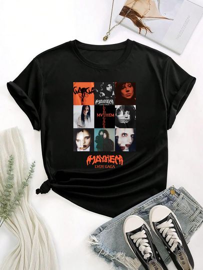 Graphic Ld ga Fan Shirt, Ld ga The Mayhem Shirt, Ld ga Shirt, Ld ga Merch, Ld ga Mayhem Album, Ld ga Tour 2025 Shirt