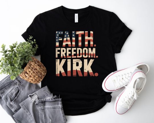 Faith Freedom Charlie Kirk Shirt, Patriot Memorial T-shirt, Tribute Awareness Top, Charlie Kirk Patriot Shirt, Political & Faith Statement