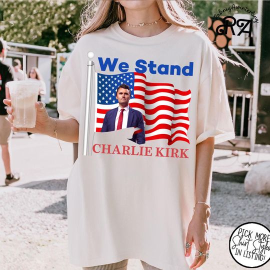 Discover We Stand With Charlie Kirk Shirt, Free Speech Support Tee, Vintage College Political Shirt, Political Shirt, Justice For Charlie