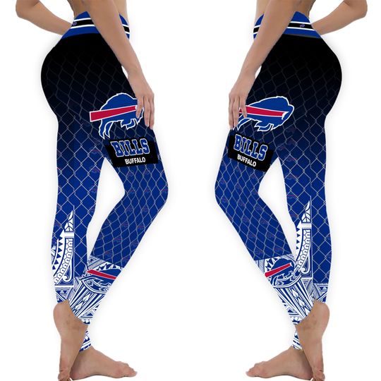 Buffalo Football Leggings, Bills Team Football Leggings Yoga Pants, Bills Game Day Football Leggings