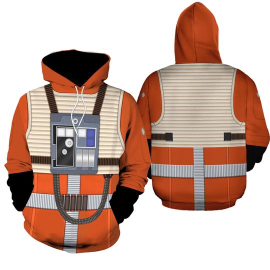 Flight Suit Costume Hoodie Joggers, Halloween Star Wars Cosplay, Disney Movie Shirt, Star Wars Characters Hoodie