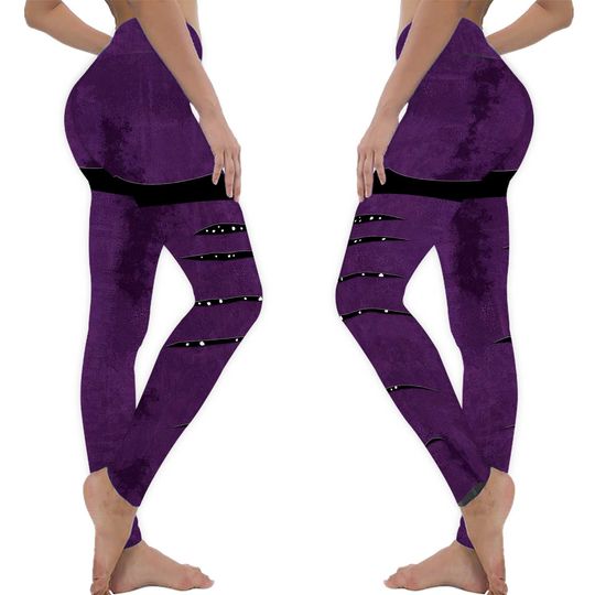 Mal Purple Leggings, Descendants Inspired Costume, Auradon Prep Cosplay, Musical Fantasy Outfits, Workout Pants, Yoga Fitness, runDisney