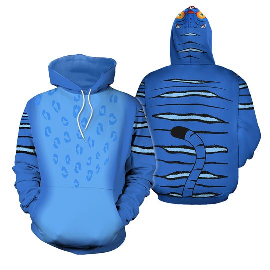 Derpy Tiger Costume Hoodie Jogger Sets, Kpop Demon Hunters Costume Hoodie, Blue Tiger Sweatshirt, Huntrix Kpop Movie Cosplay Outfits
