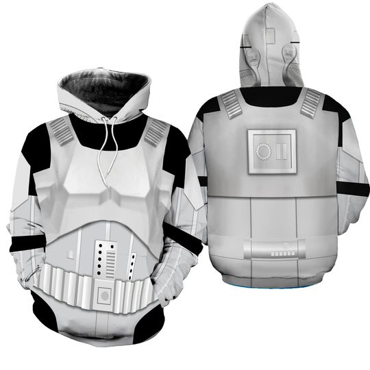 Stormtrooper Costume Cosplay, Stormtrooper Hoodie Joggers, Halloween Star Wars Cosplay, Disney Movie Tee