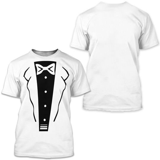 Tux Tshirt - Dress Tshirt, Fun Dress Shirt, Dress Shirt, Fancy Tshirt, Suit Tshirt, Tuxedo Shirt, Tuxedo T-shirt, Tuxedo Tshirt, Cotton Tee