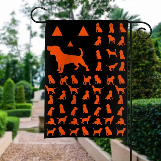 Discover Beagle Dog Happy Halloween Flag, Beagle Dog Witch Flag, Beagle Dog Pumpkin Flag