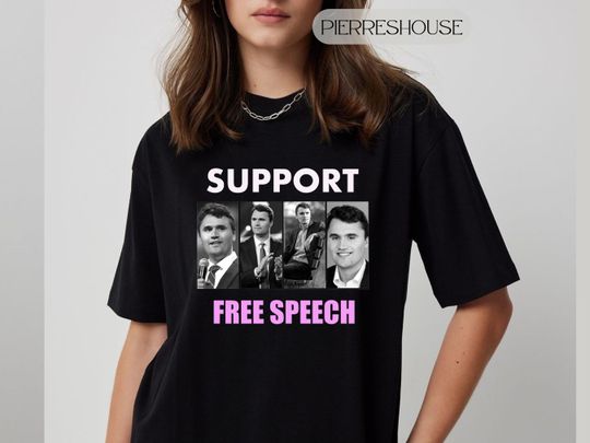 Discover Charlie Kirk shirt, Support free speech T-shirt, RIP Charlie Kirk Shirt, A True Patriot, USA Charlie Kirk, Charlie Kirk Memorial