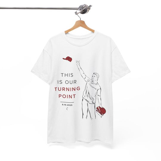 Discover Charlie Kirk Shirt, Freedom Shirt, Turning Point USA Merch, Unisex Cotton Tee, Patriot Protest, Men & Women, This is our turning point
