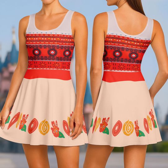 Moana Skater Dress, Moana Running Dress For Women, Disneybound Moana Outfit, Magic Kingdom Gif, Disney Princess Dress