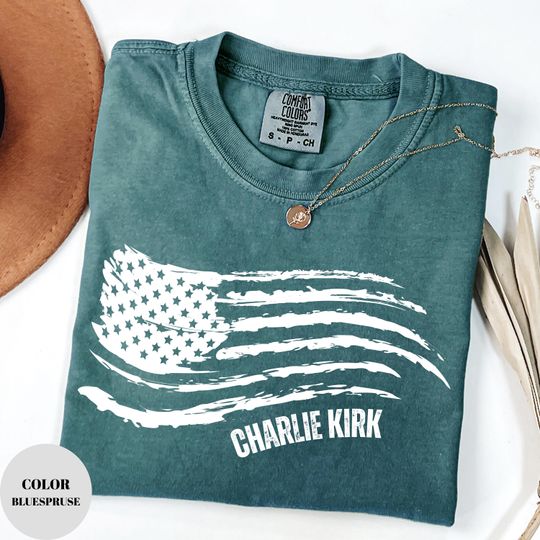 American Patriot Shirt, Charlie Kirk Memorial Shirt, Patriotic Charlie Kirk Shirt, Faith-Based Tee, Political Activist Shirt