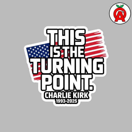 Discover Charlie Kirk Tribute Sticker RIP 1993-2025, Vinyl Bubble-Free Sticker, American Flag Memorial Decal, Patriot Gift Keepsake