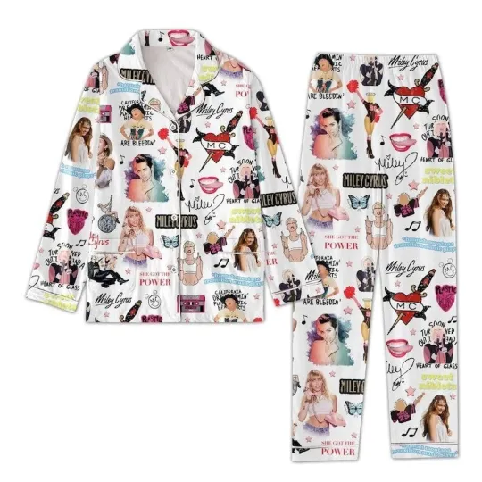 Miley Cyrus Pajamas Set, Miley Cyrus Personalized Family Pajamas
