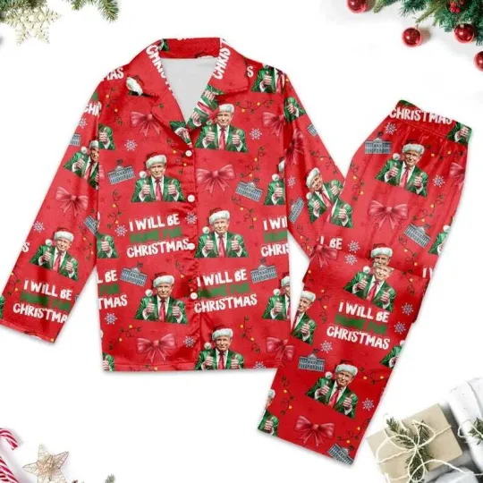 Discover Gingerbread Trump Face Christmas Pajamas, Santa Trump 2024 Family Pajamas Set