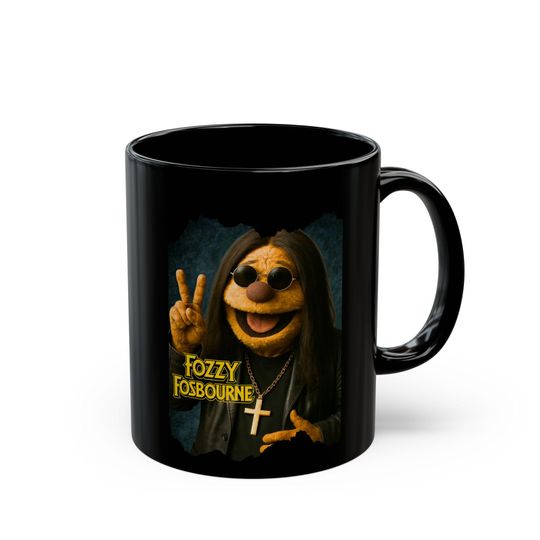 Fozzy Fosbourne Coffee Mug - Funny Black Mug for Ozzy Fans