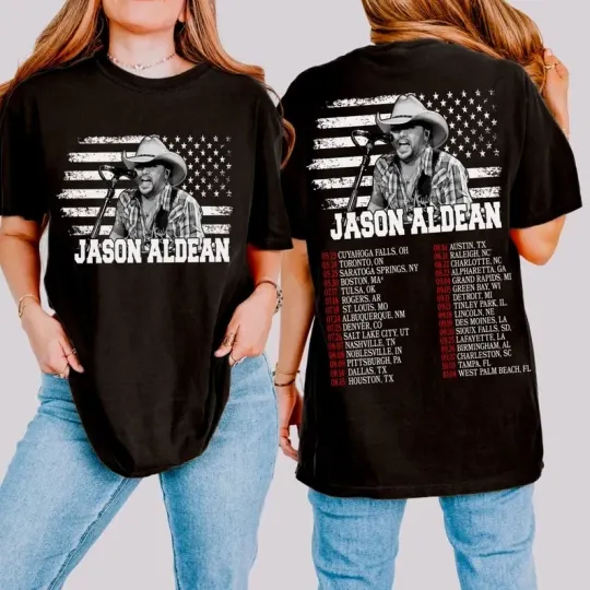 Jason Aldean Full Throttle Tour 2025 Png, Country Music Concert Tee