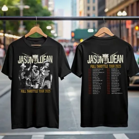 Discover Jason Aldean Full Throttle Tour 2025 Shirt, Country Music Concert Tee1