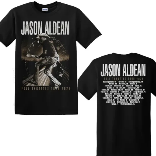 Jason Aldean Full Throttle Tour 2025 T-shirt, Country Music Concert Tee
