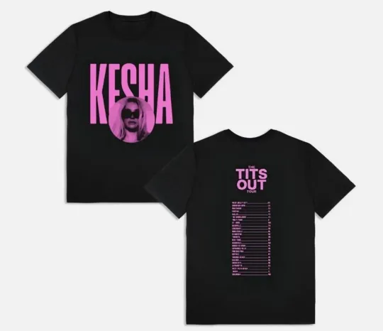 Discover Kesha The Tits Out Tour 2025 Concert 2025 Fan Gift T-shirt
