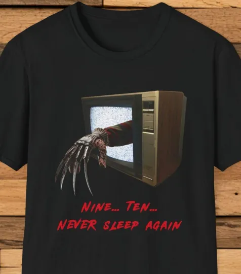 Freddy Krueger Horror T-Shirt, Halloween, 80s Nightmare on Elm Street Movie Tee