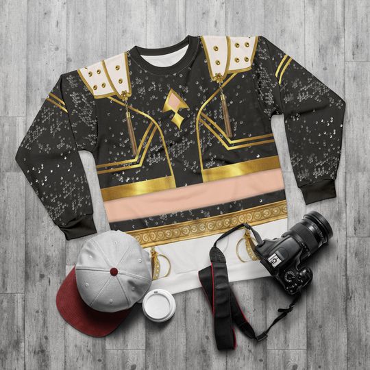 Discover Golden Black K-Pop Group Costume, Idol Movie Outfit, Black Gold Stage Fashion, Korea Group Style, Anime Fan Gift, Long Sleeve Cosplay Shirt