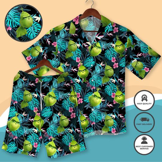 Funny Christmas Character Hawaiian Shirt for Men and Women