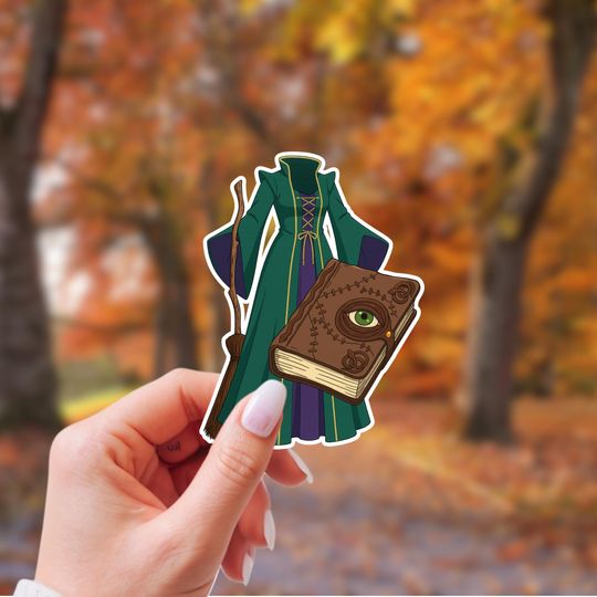 Discover Hocus Pocus Winifred Sticker | Hocus Pocus Book | Waterproof Vinyl Stickers | Disney Inspired Stickers