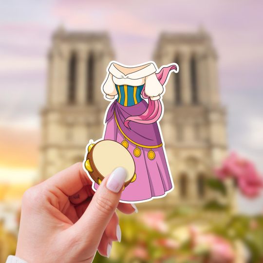 Esmeralda Dress Sticker | The Hunchback of ND | Waterproof Vinyl Stickers | Disney Inspired Stickers