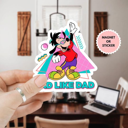 Discover Rad Like Dad Sticker, Goofy Dad Sticker, Best Dad Ever Sticker, Disney Daddy Sticker, Fatherhood Laptop Sticker, The Magic Kingdom Sticker