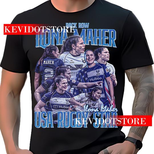 Ilona Maher Shirt American Rugby Union Player T-shirt Bootleg Vintage Design Athlete Tee