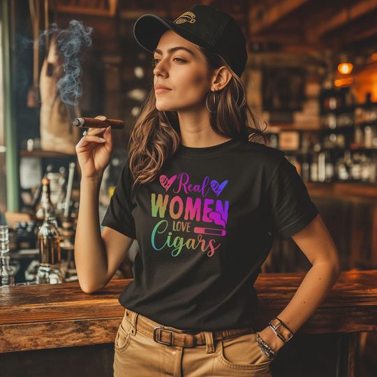 Discover Womens Cigar T Shirt, Girl Lounge Colorful Clothing