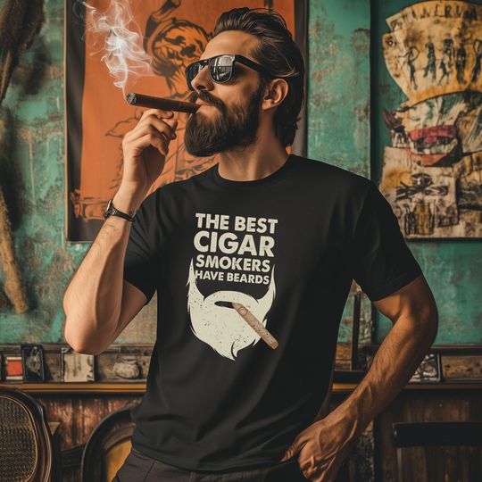 Discover Cigar Beard T-Shirt, Cigars Smoker Beards Shirt