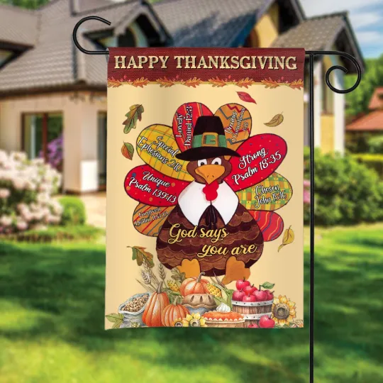 Discover Happy Thanksgiving Flag, Thanksgiving Turkey Flag, Thanksgiving Pumpkin Flag