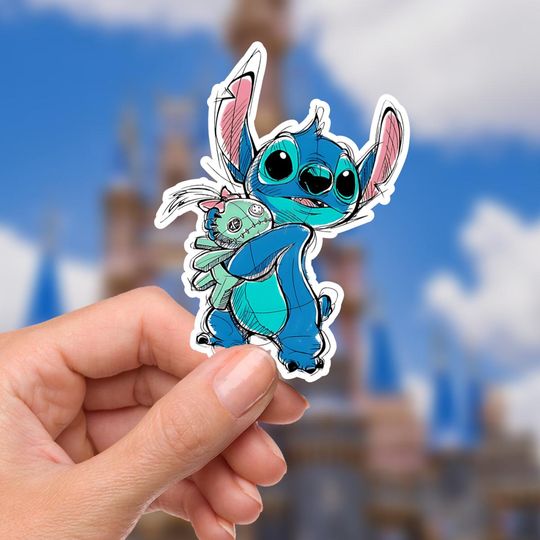 Discover Stitch Waterproof Vinyl Sticker: Lilo and Stitch Ohana Decal
