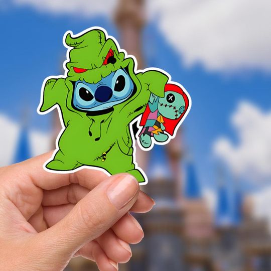 Oogie Boogie Stitch Sticker: Waterproof Vinyl Decal