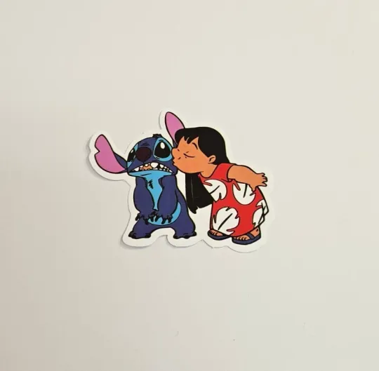 Discover Lilo & Stitch Laptop Sticker / Lilo Kissing Stitch Vinyl Waterproof Decal