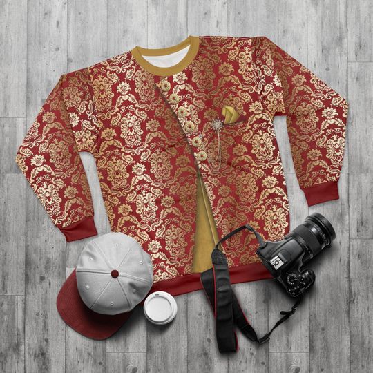 Sultan Aladdin Long Sleeve Shirt, Descendants 4 The Rise of Red Costume, Musical Fantasy Character Cosplay, Family Outfit, Halloween Apparel