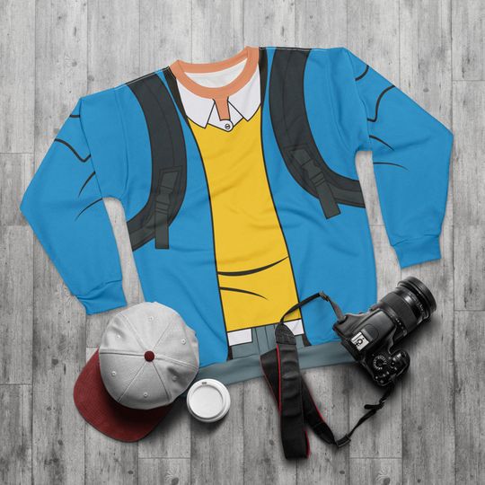 Peter Parker Blue Long Sleeve Shirt, Your Friendly Neighborhood Spider-Man Costume, Comic-Con Outfit, Marvel Character Inspired Cosplay