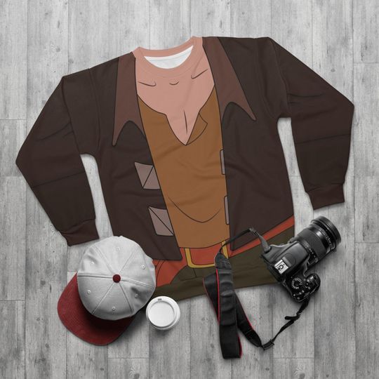 Jim Hawskin Cosplay, Treasure Planet Long Sleeve Shirt, Disney World Animation Sweater, Fantasy Cartoon Costume, Once Upon a Halloween Tee