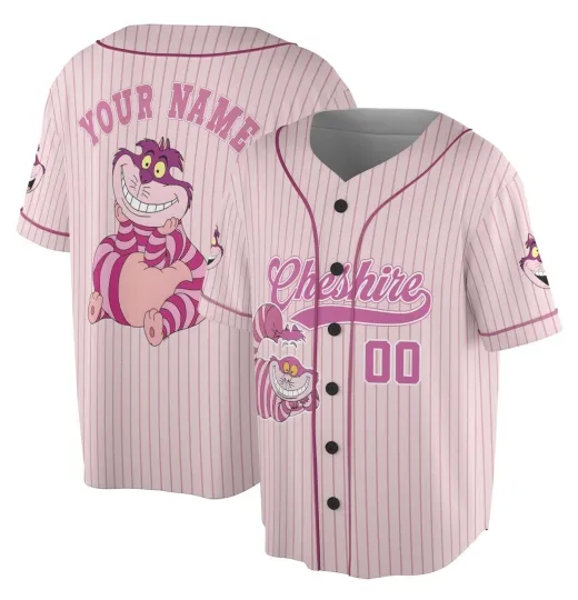 Custom Alice In Wonderland Cheshire Baseball Jersey
